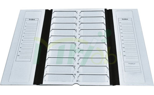 Slides Trays for 20 pieces Slides with lid and dividers
